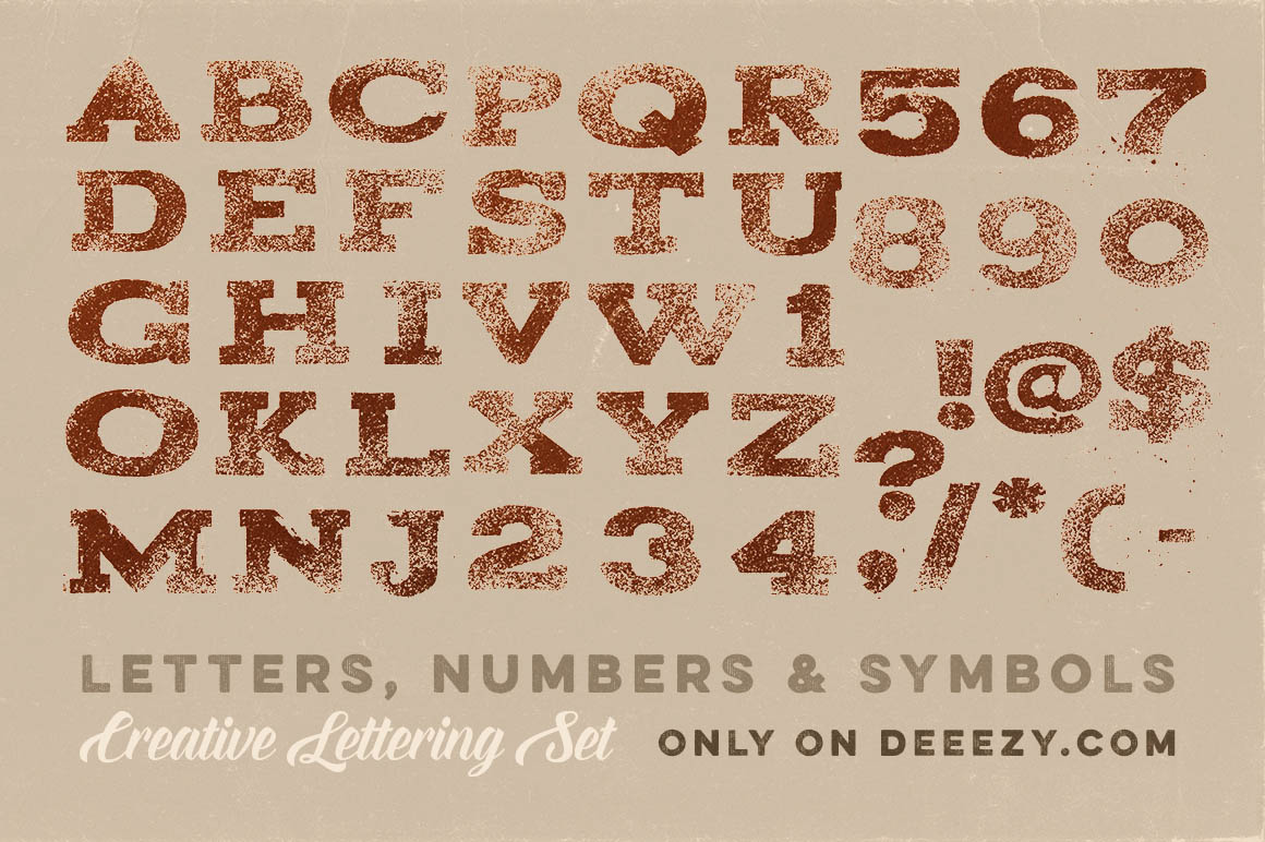 Cocoa PNG Lettering Set