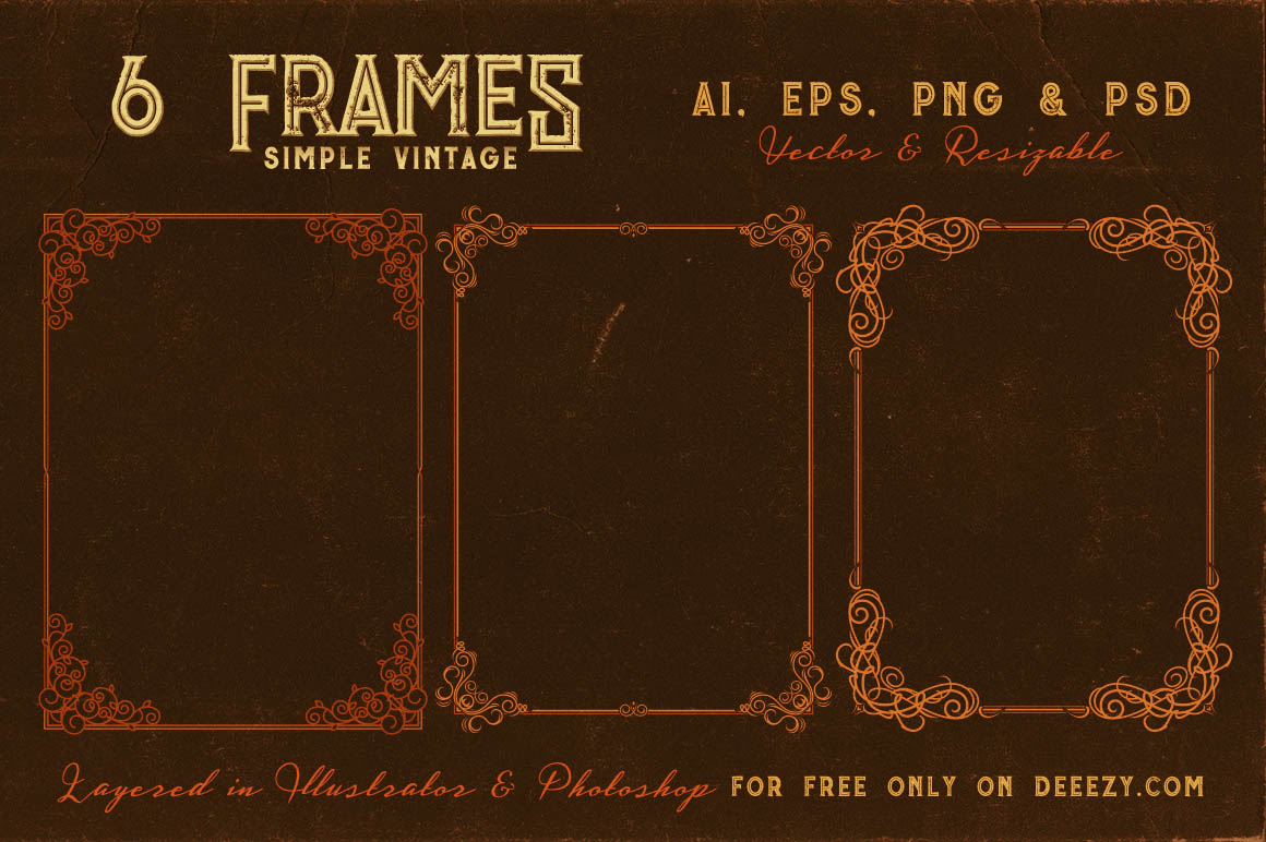 6 Vintage Frames
