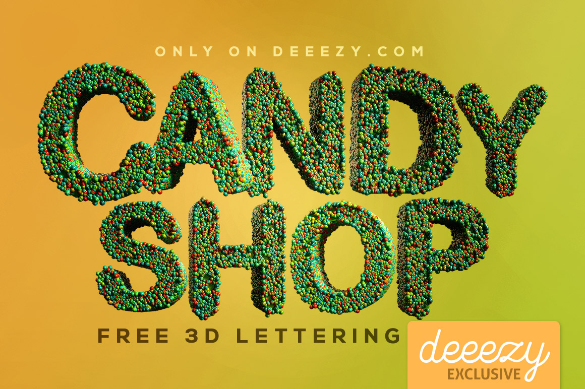 Candy Shop 3D Lettering Set