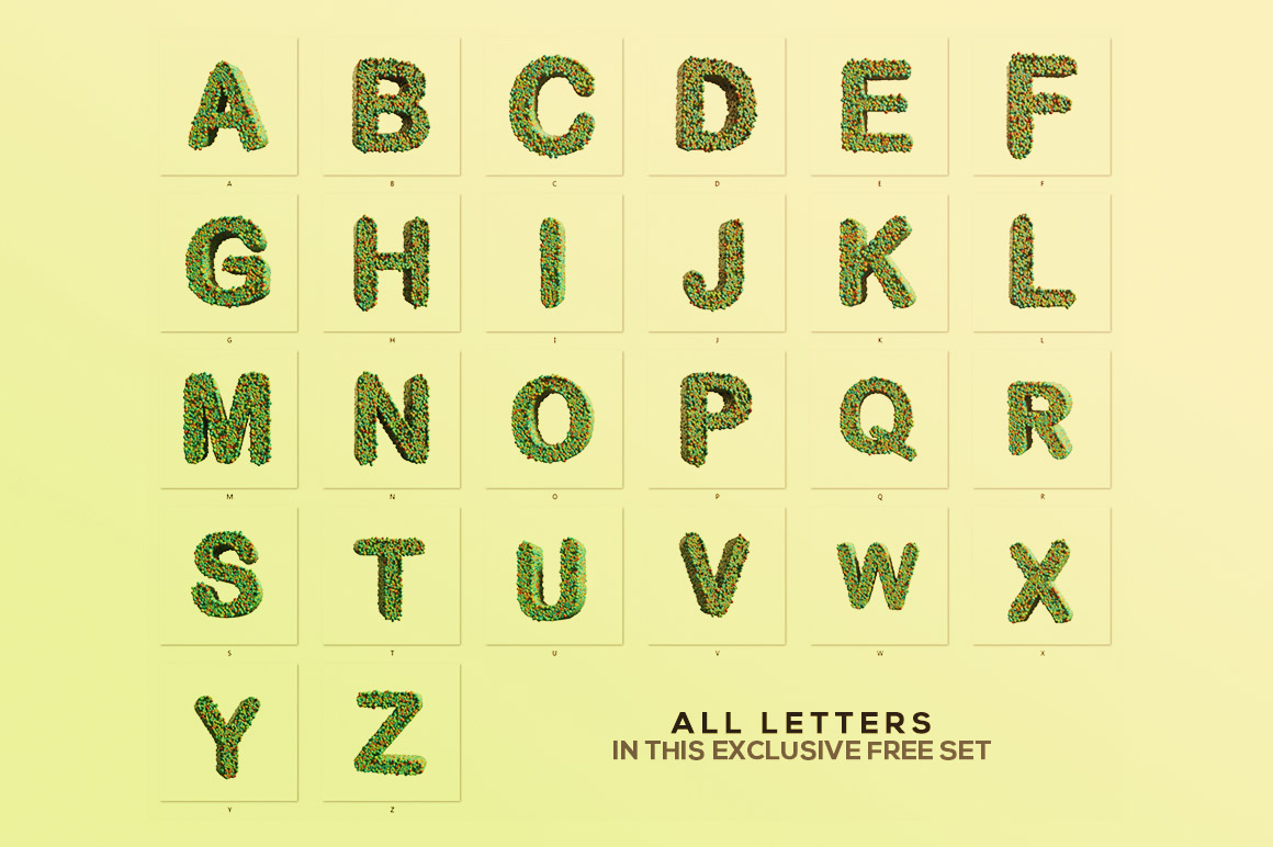 Candy Shop 3D Lettering Set