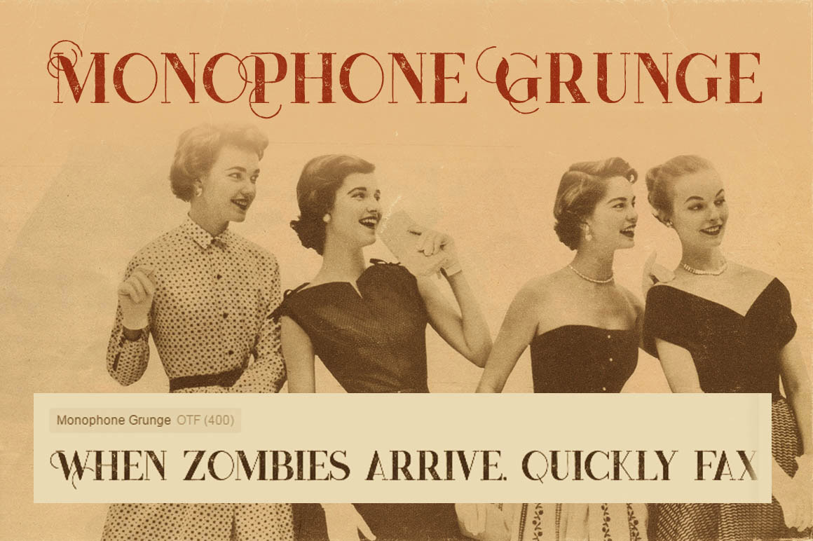 Monophone Grunge Font