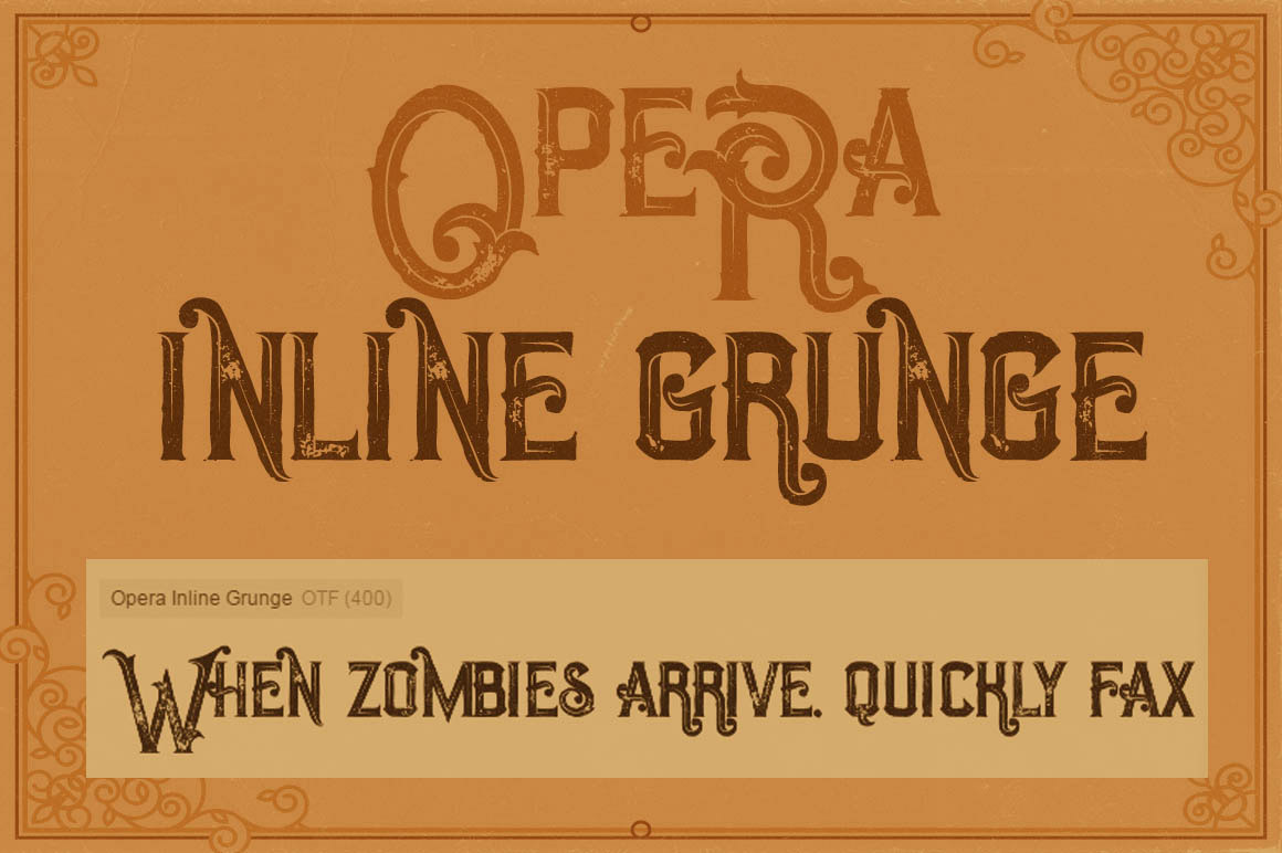 Opera Inline Grunge Font