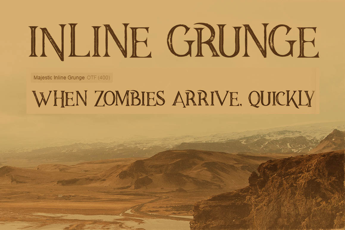 Majestic Inline Grunge Font