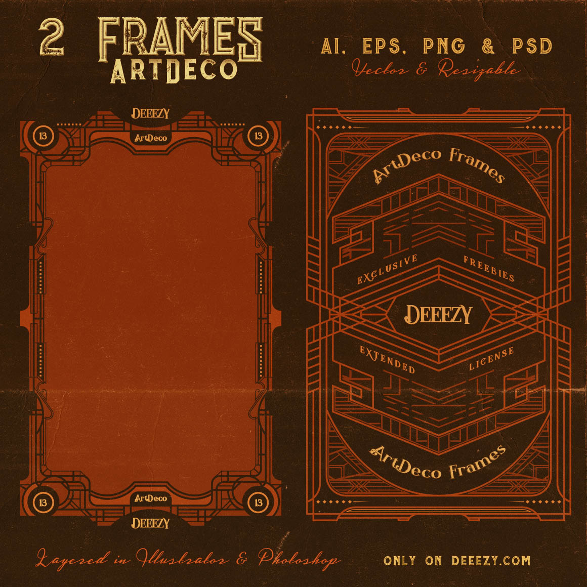 2 ArtDeco Frames