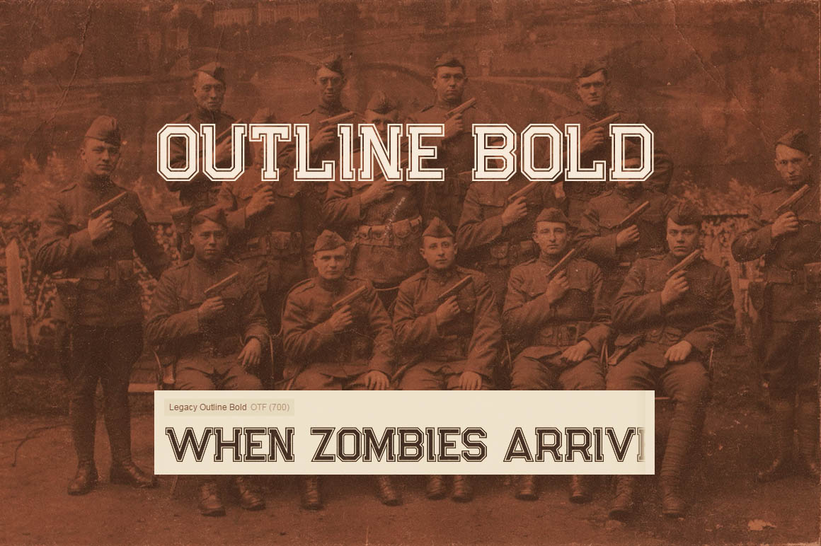 Legacy Outline Bold Font