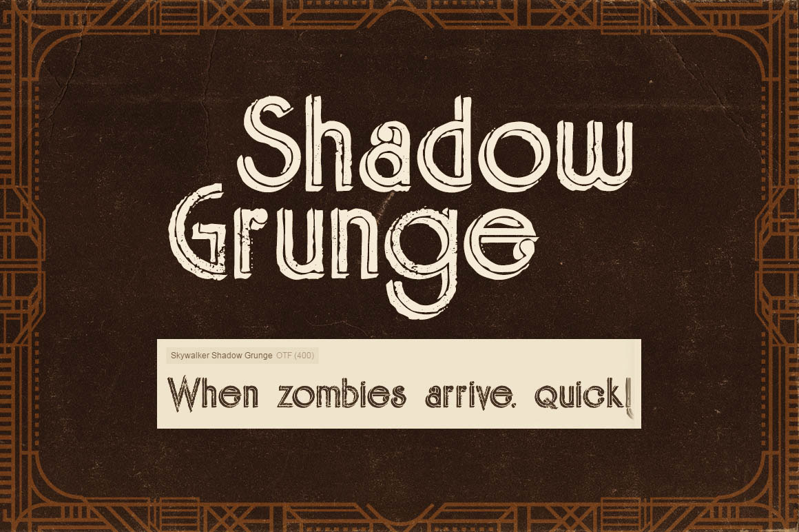 Skywalker Shadow Grunge Font