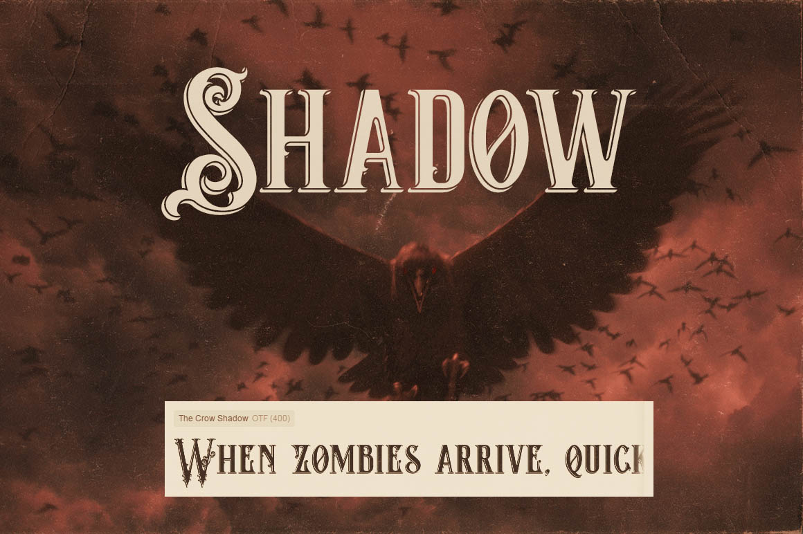 The Crow Shadow Font
