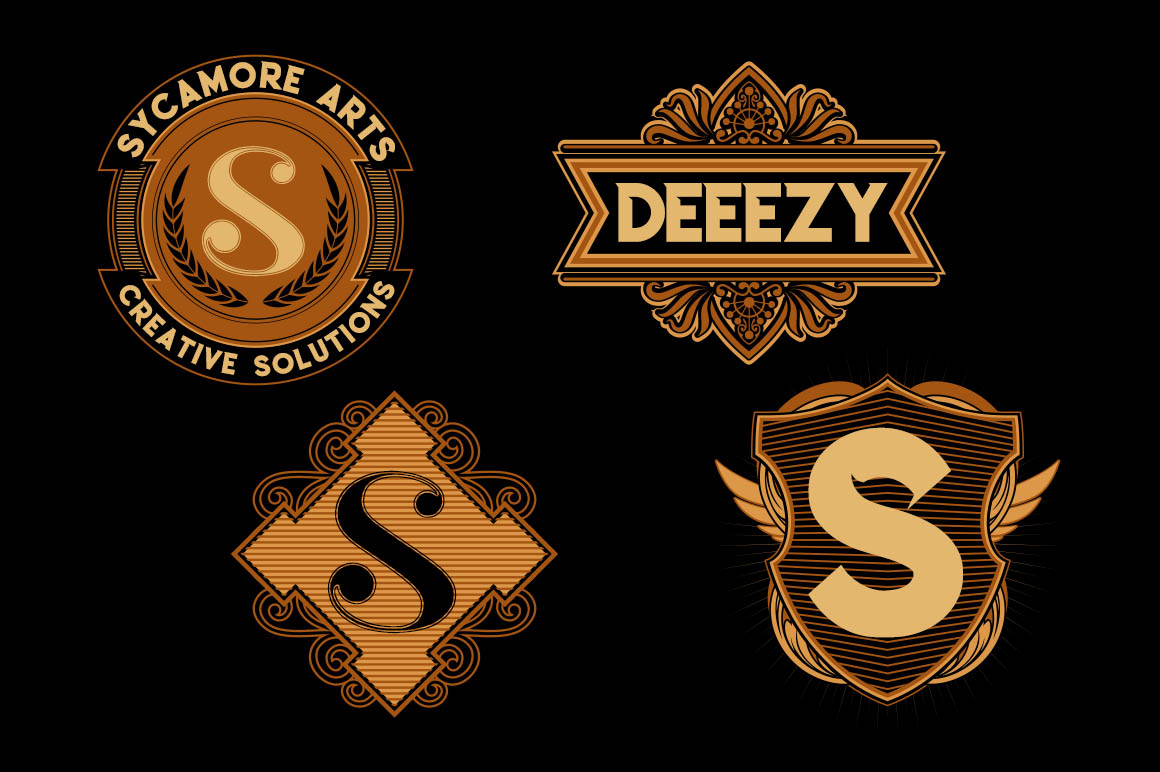 4 Vintage Badges