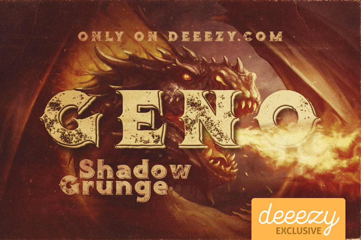 Geno Shadow Grunge Font