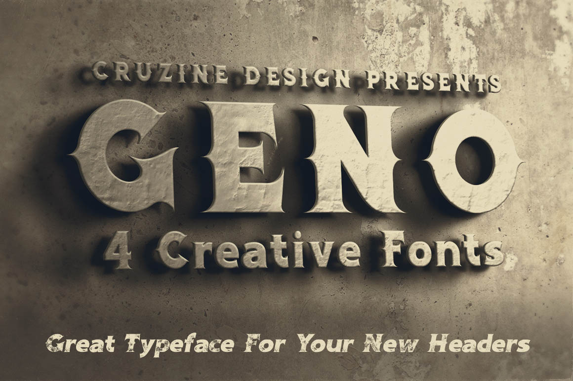 Geno Shadow Grunge Font