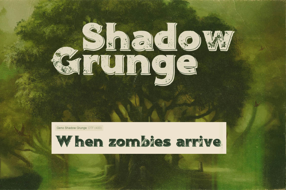 Geno Shadow Grunge Font