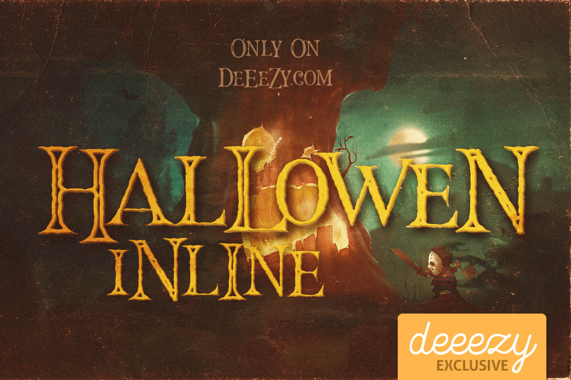 Hallowen Inline Font