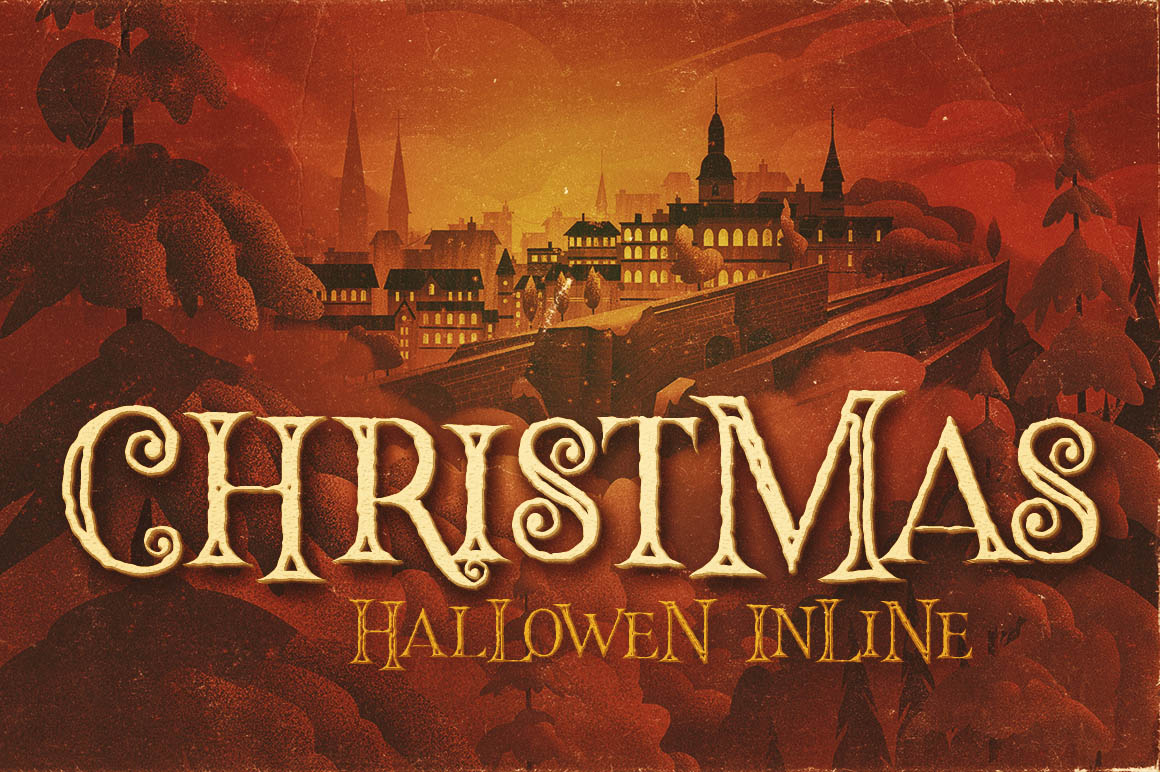 Hallowen Inline Font