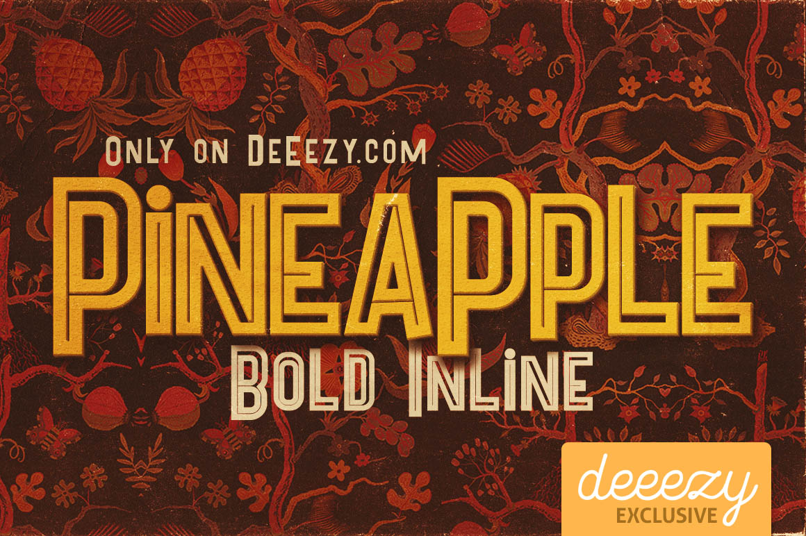 Pineapple Bold Inline Font