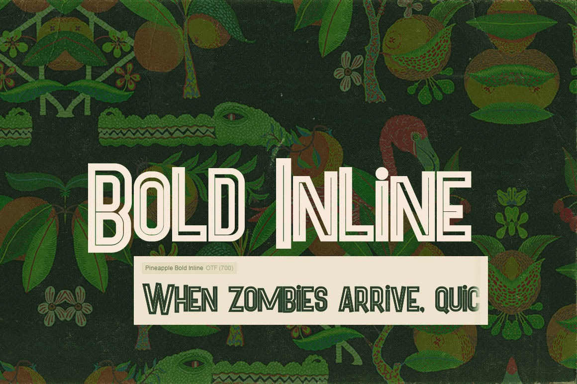 Pineapple Bold Inline Font