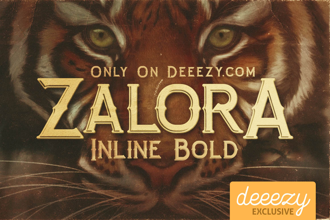 Zalora Inline Bold Font