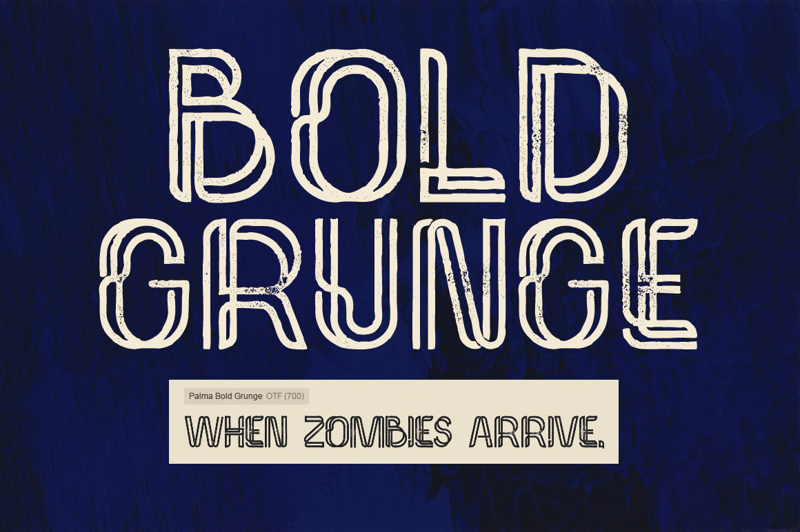 Palma Bold Grunge Font