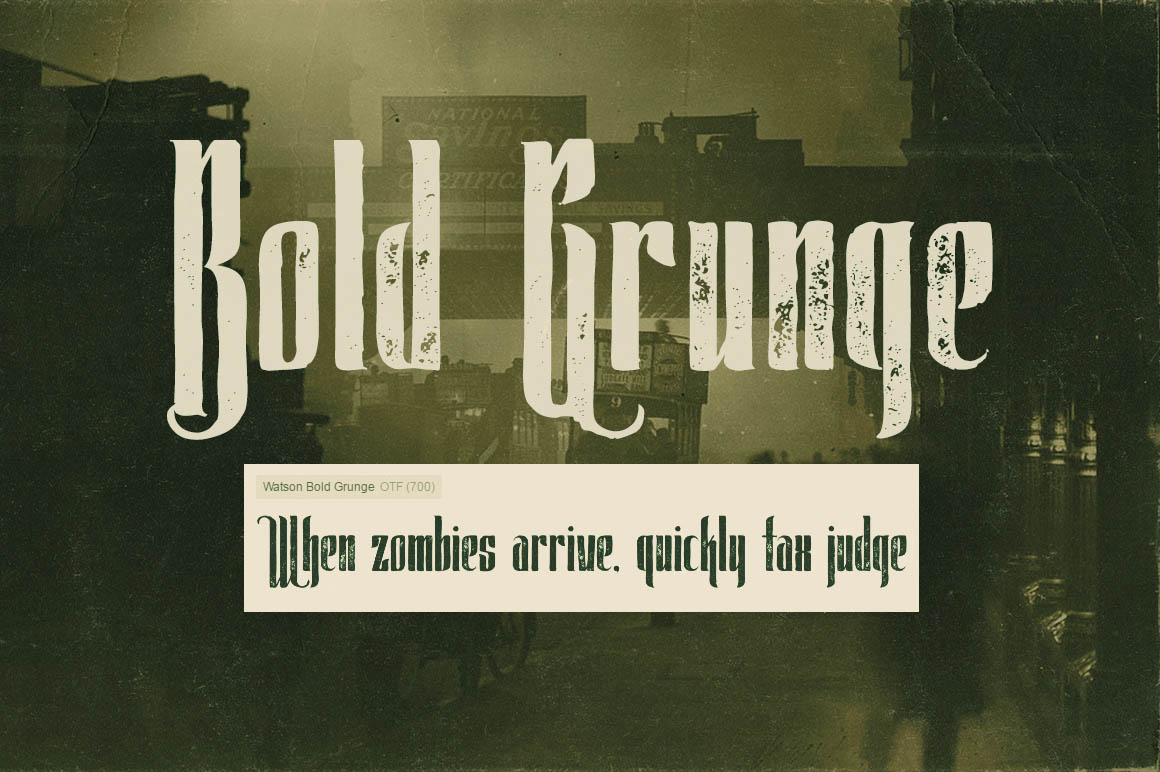 Watson Bold Grunge Font