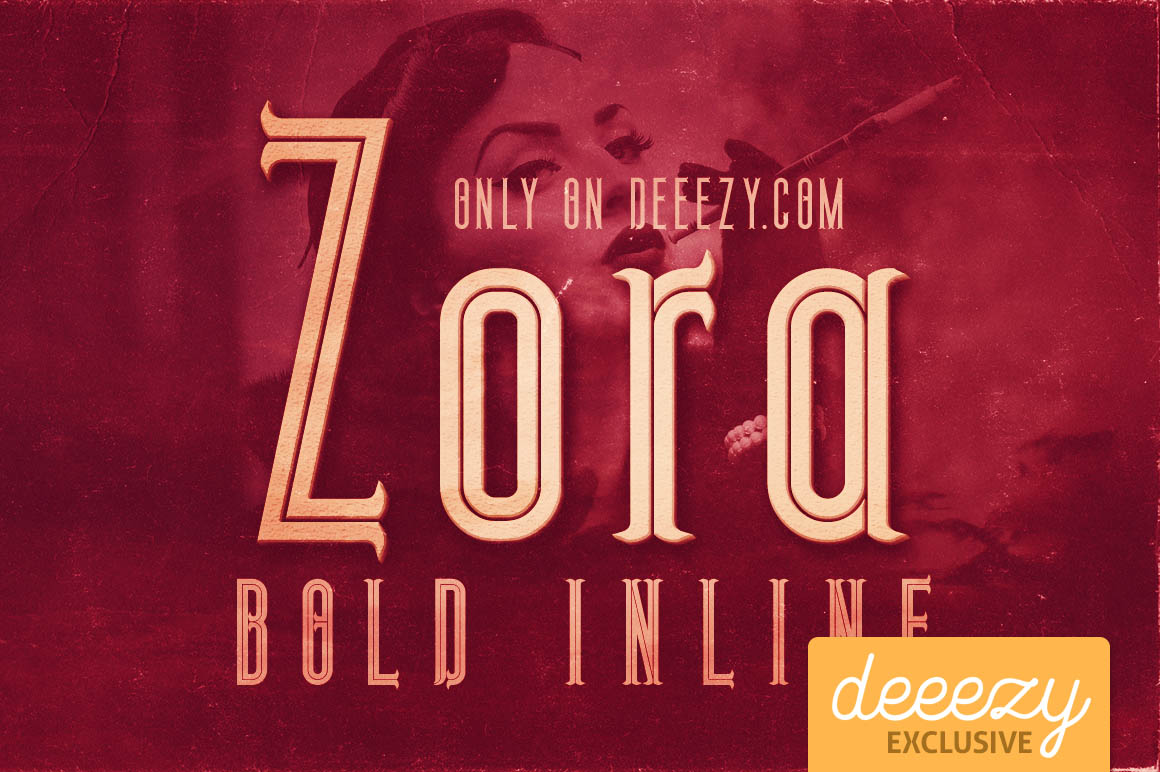 Zora Bold Inline Font