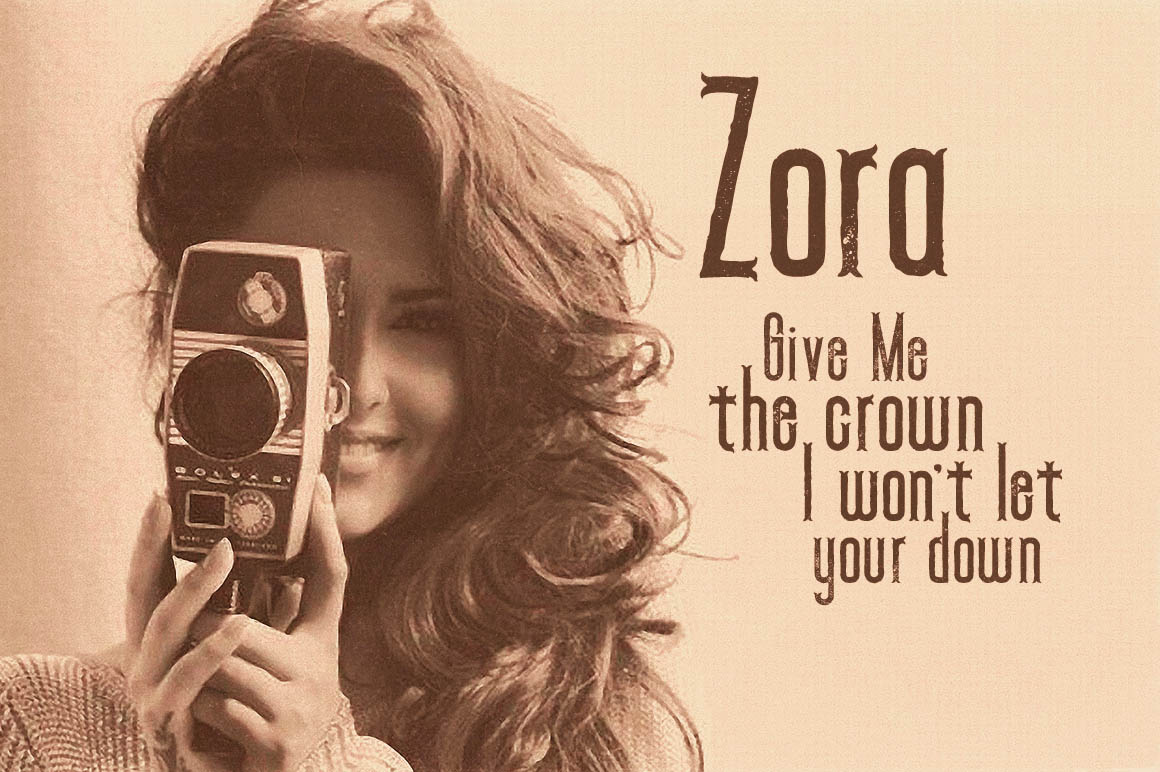 Zora Bold Inline Font