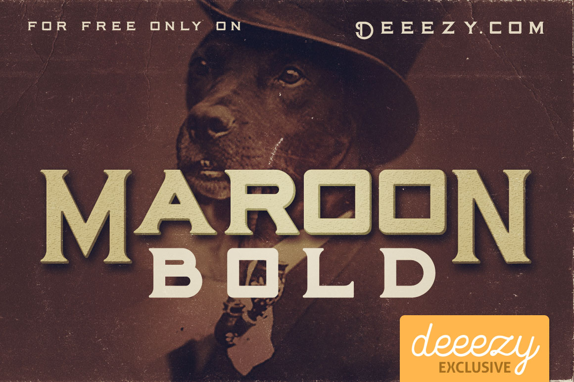 Maroon Bold Font