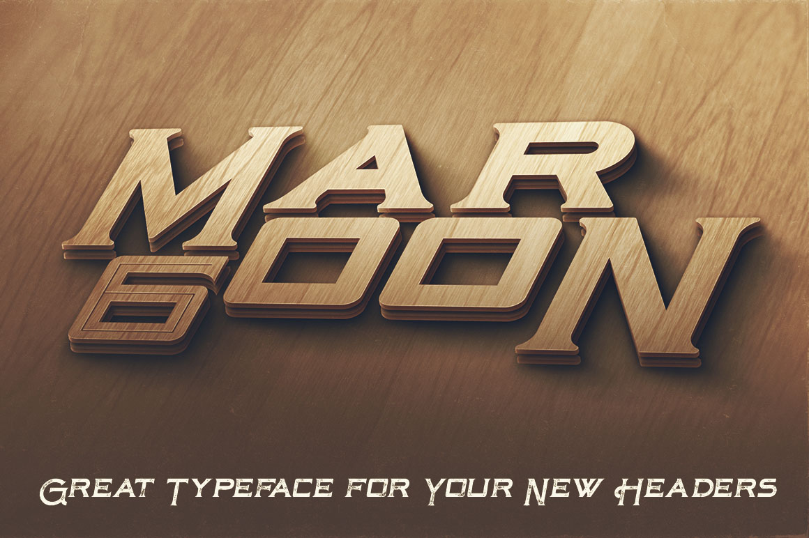 Maroon Bold Font