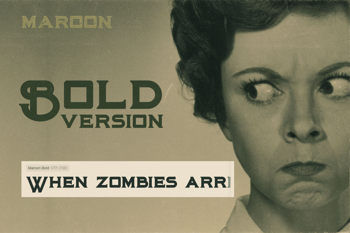 Maroon Bold Font