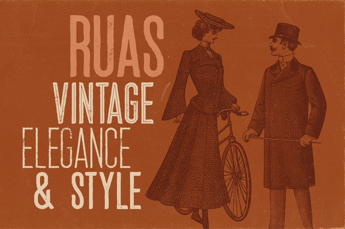 Ruas Medium Grunge Font
