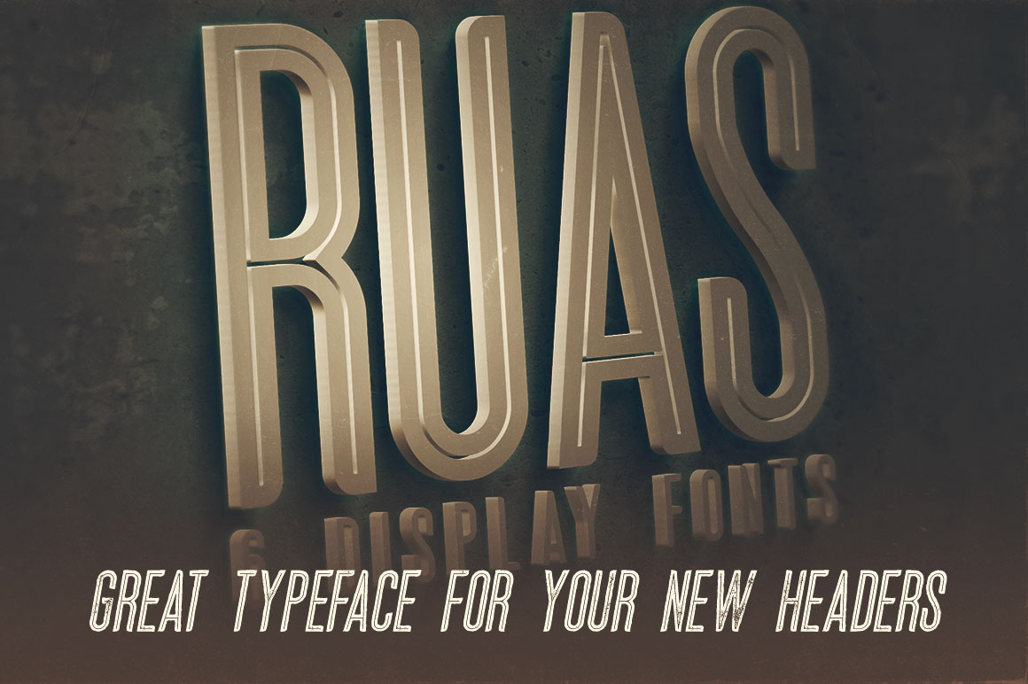 Ruas Medium Grunge Font