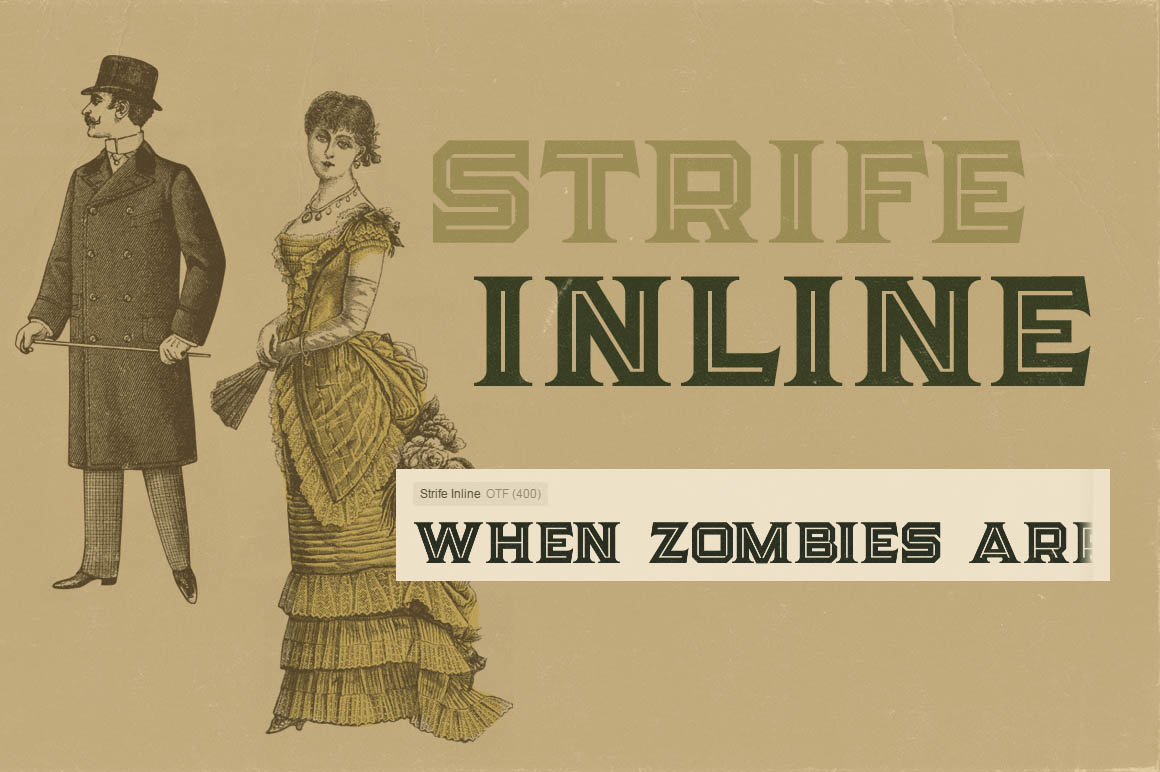 Strife Inline Font
