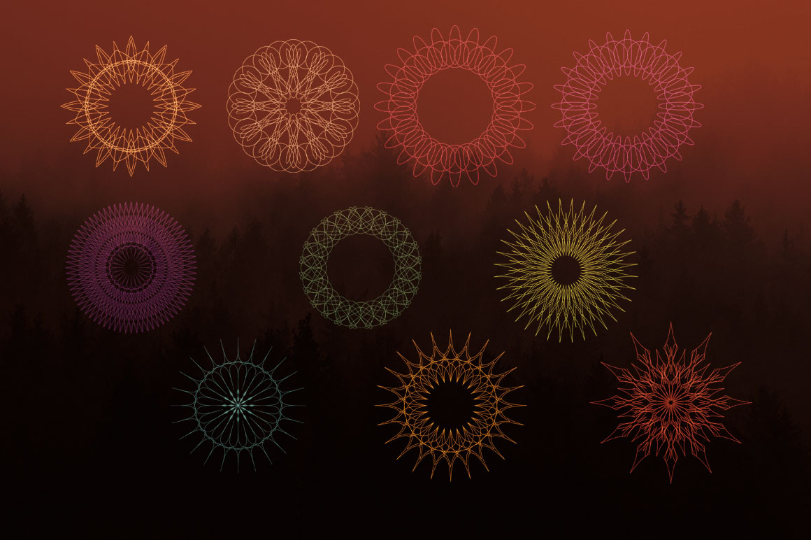 10 Vector Spirographs