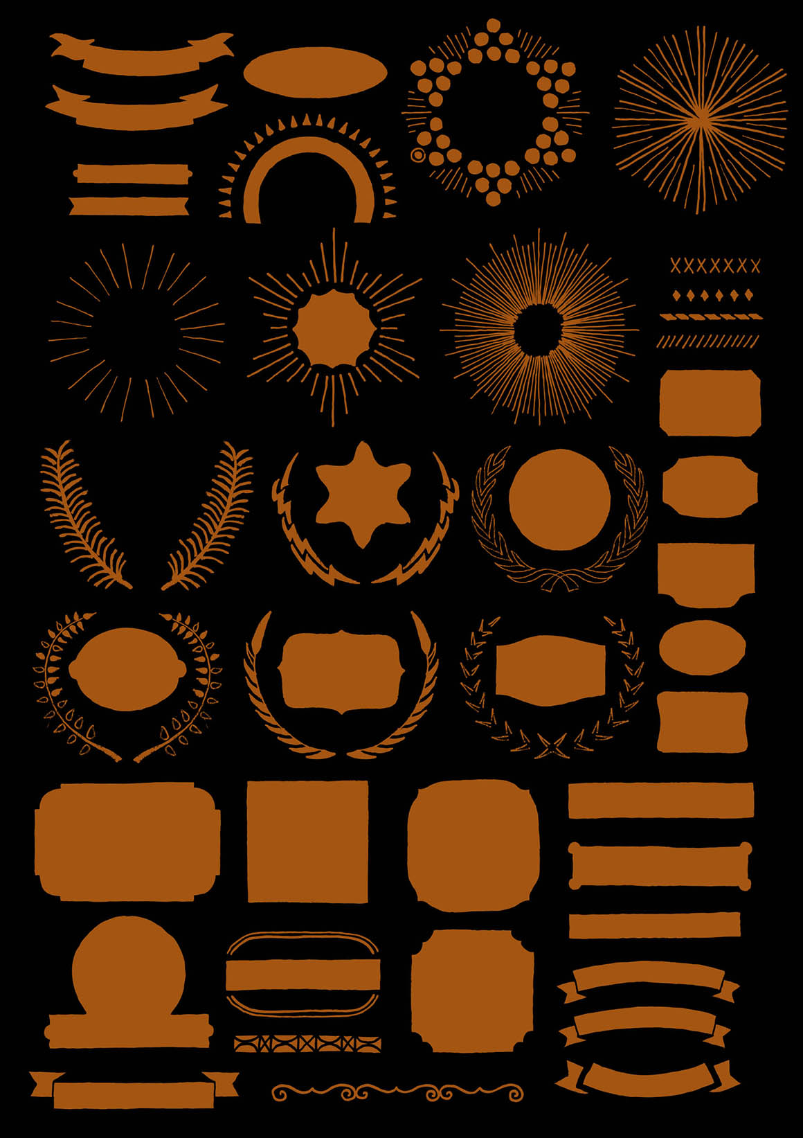 47 Hand Drawn Shapes