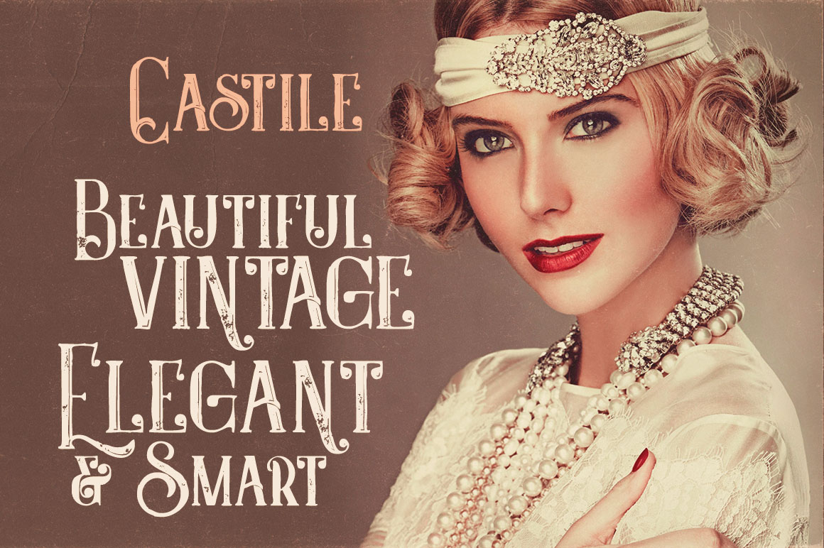 Castile Inline Grunge Font