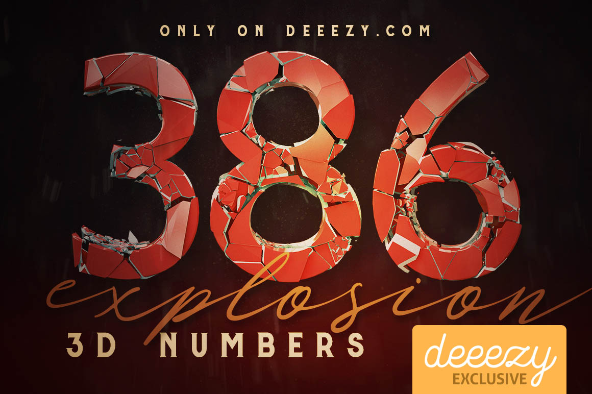 Explosion 3D Numbers