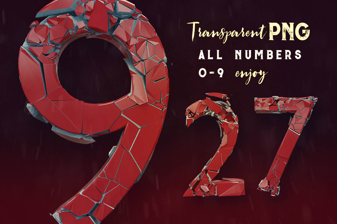 Explosion 3D Numbers