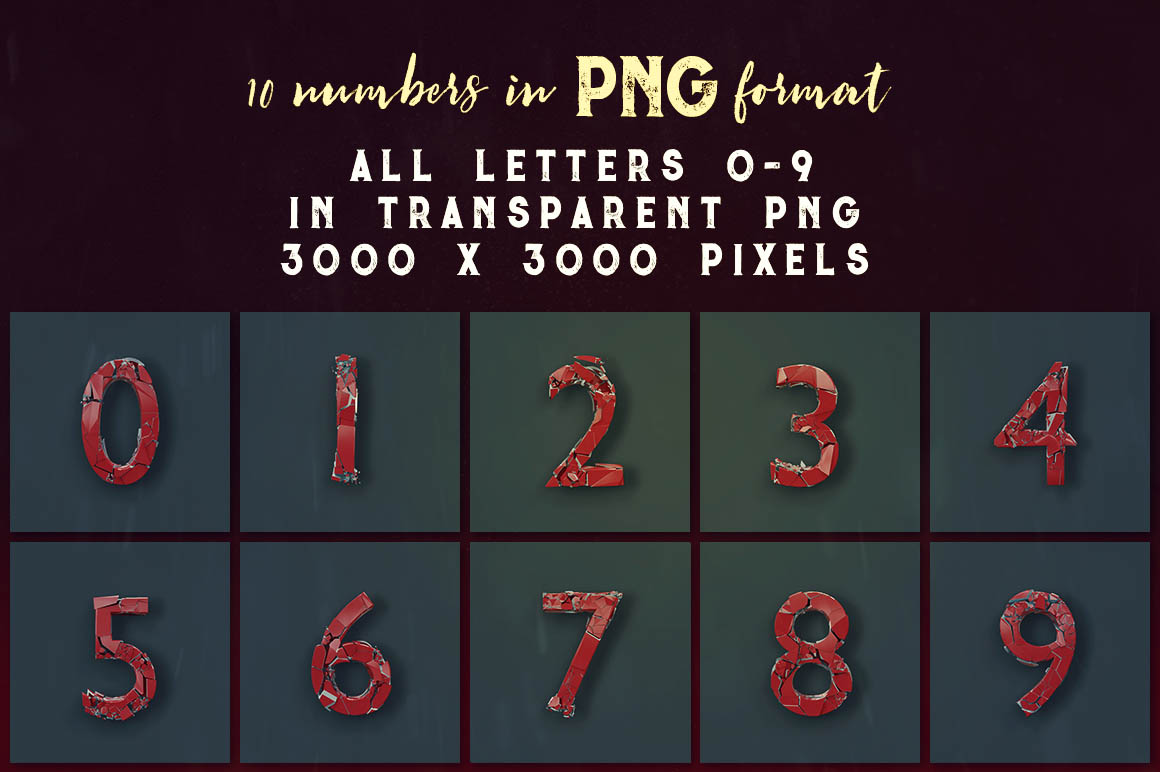 Explosion 3D Numbers