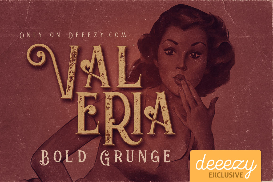 Valeria Bold Grunge Font