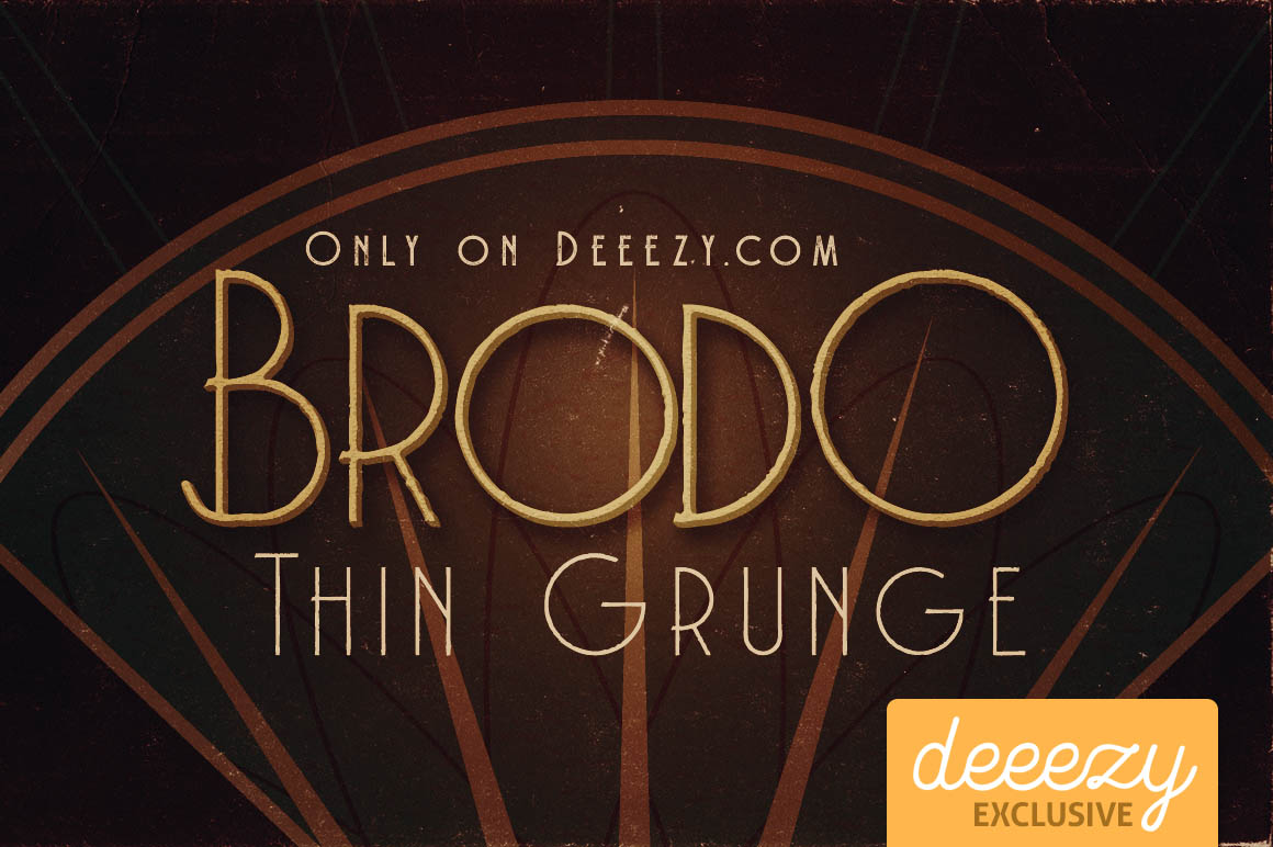 Brodo Thin Grunge Font