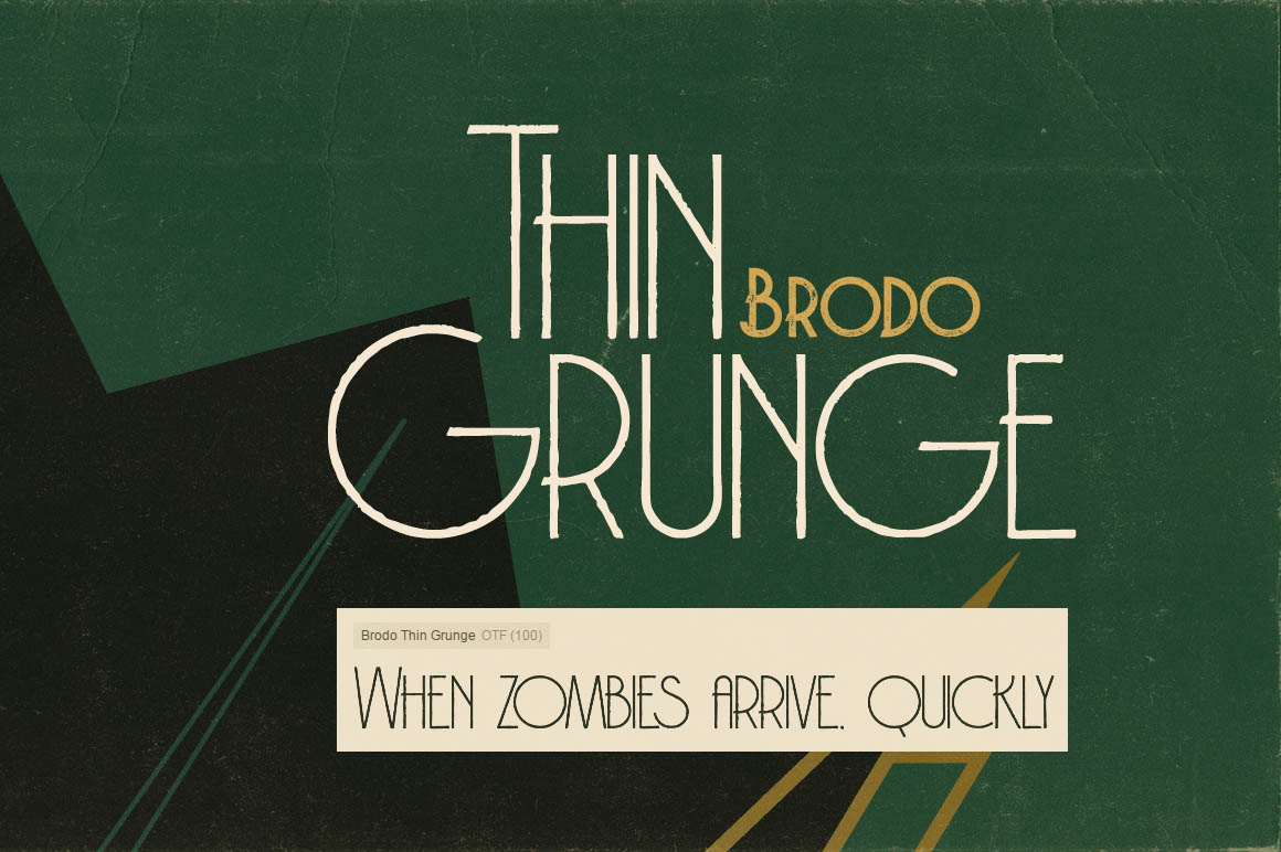 Brodo Thin Grunge Font