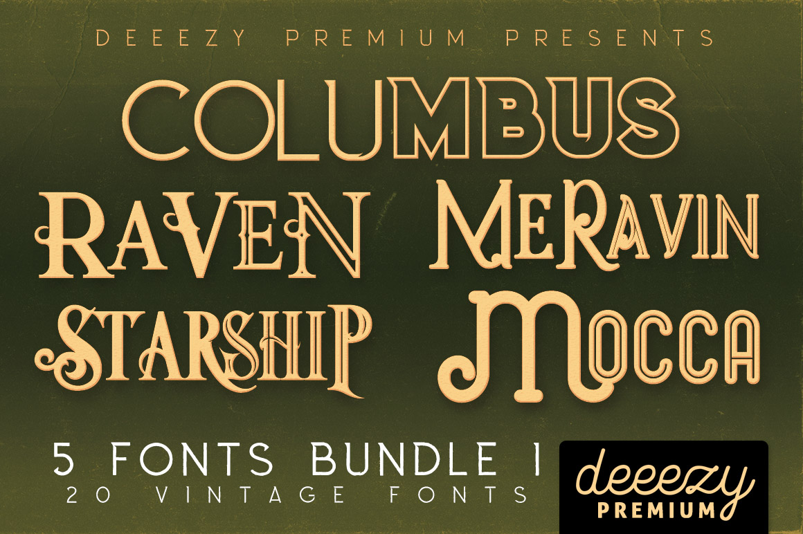 5 Fonts Bundle 1