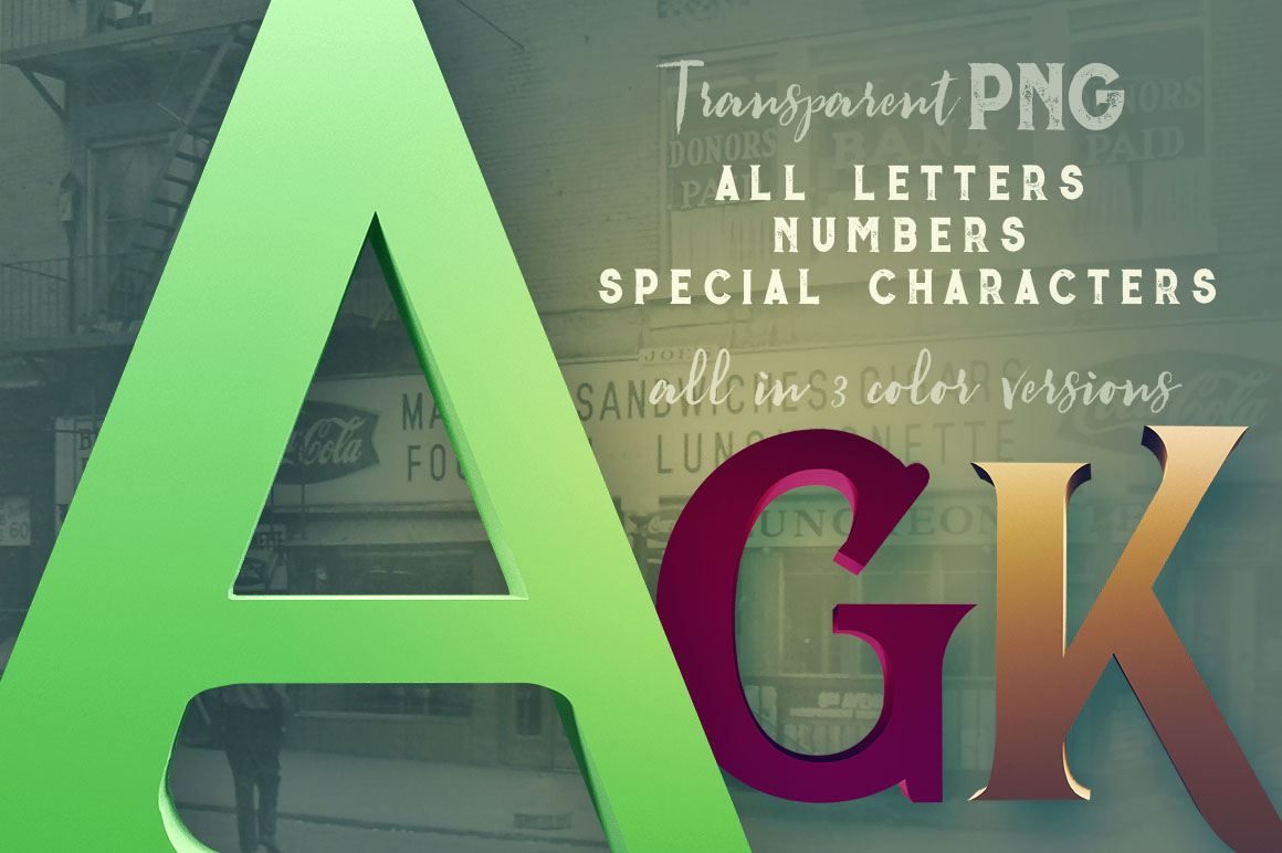 Clean Vintage - 3D Lettering