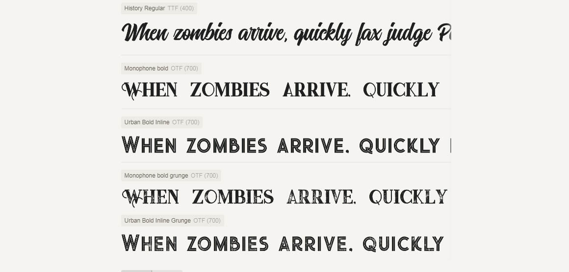 History Font Trio