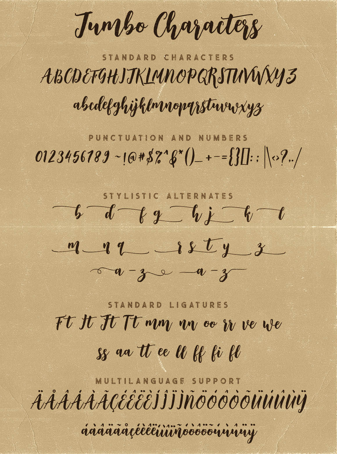 Jumbo Font Trio