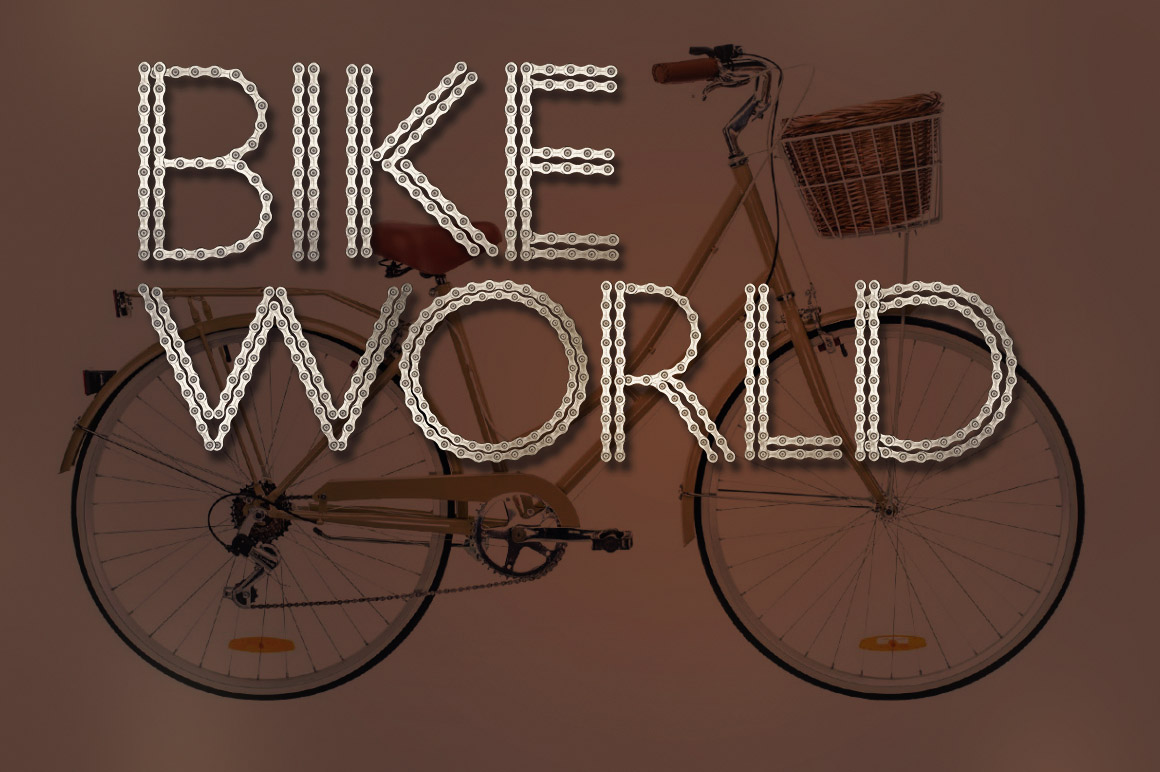 Bike Chain Lettering