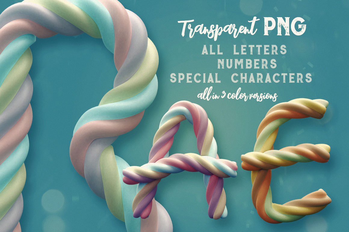 Marshmallow Twist - 3D Lettering