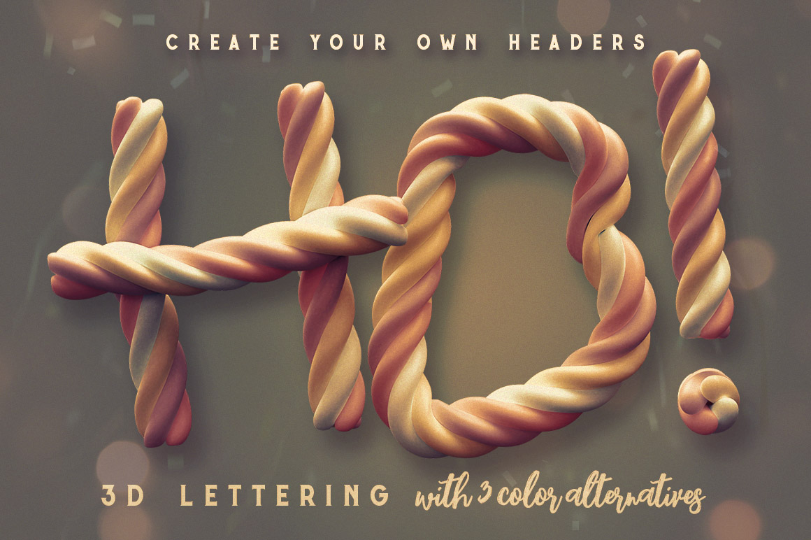 Marshmallow Twist - 3D Lettering