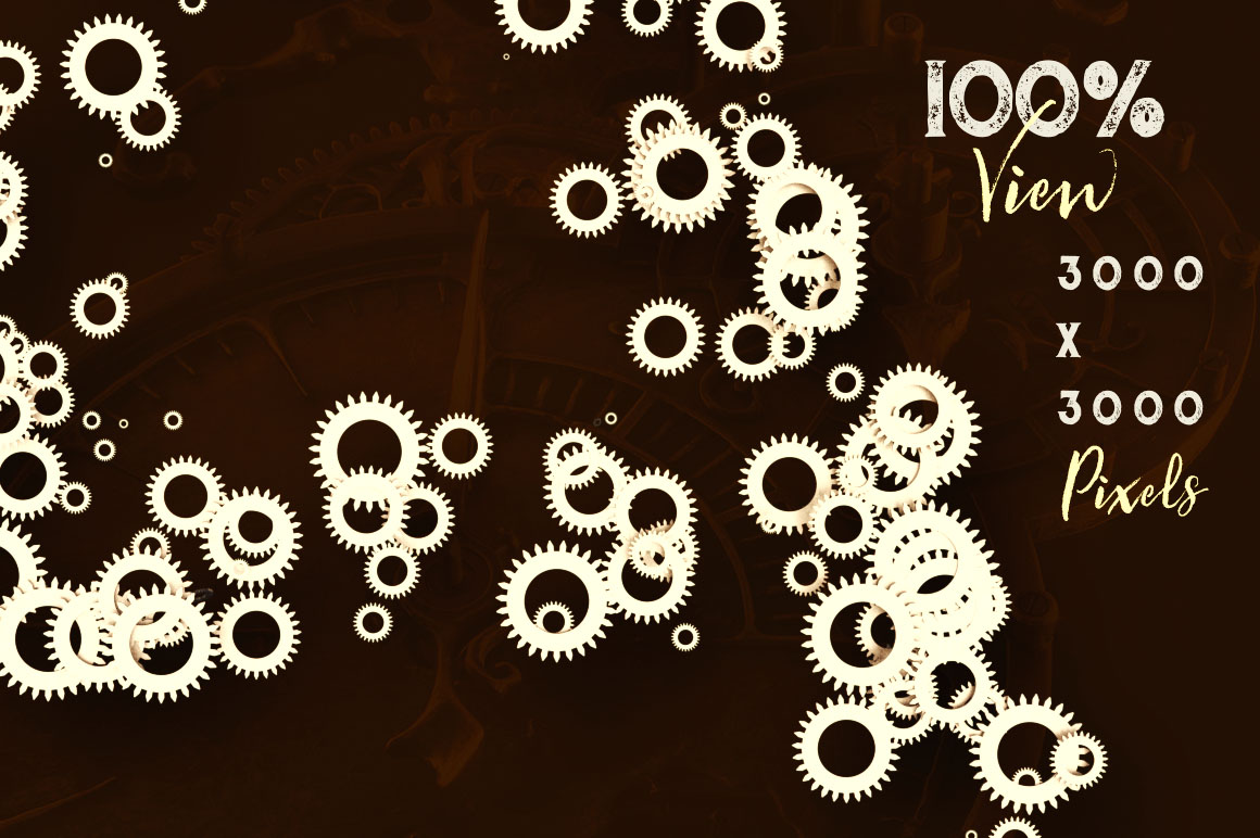 Steampunk Gears Lettering