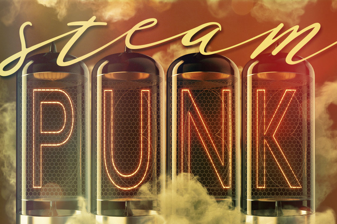Steampunk Lights - 3D Lettering