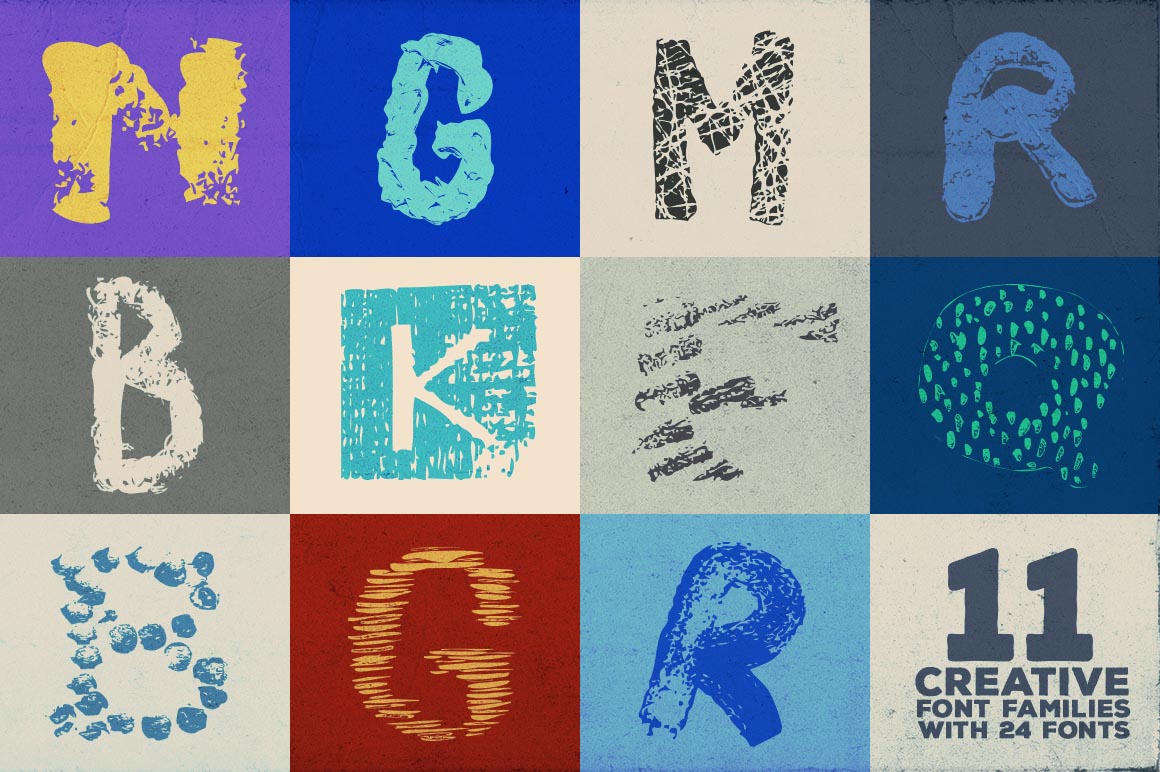 Artistic Fonts & Graphics Bundle 1