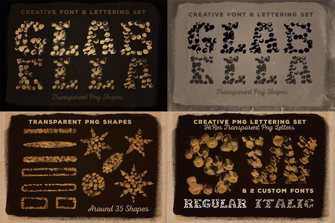 Artistic Fonts & Graphics Bundle 1